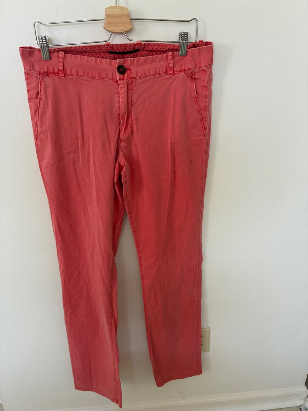 Cohesive & Co Men’s Coral Salmon Stretch Chino Pants 34R